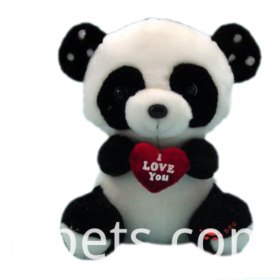 plush panda with heart plush panda with heart
